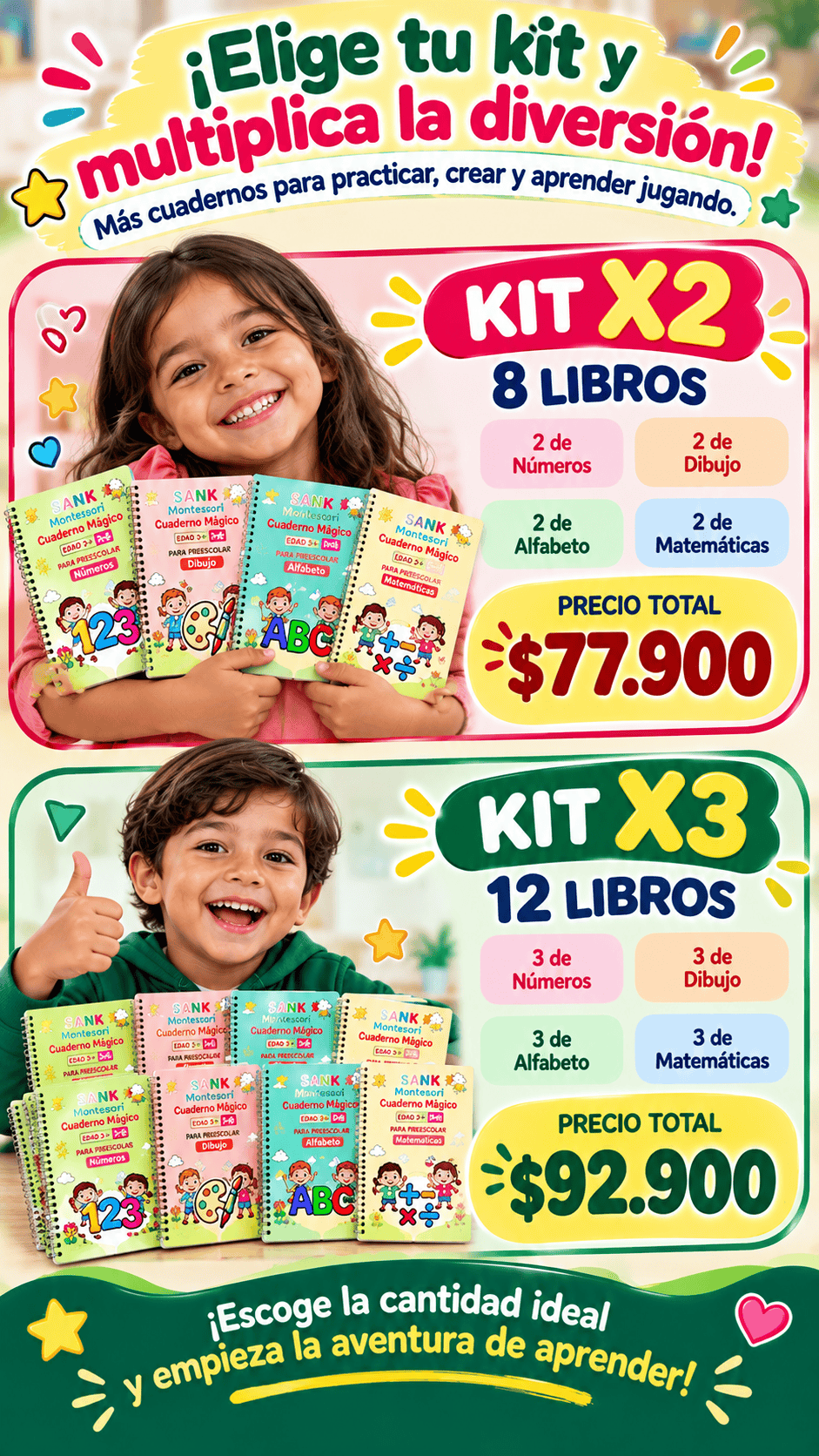 Kit x 8 Libros Montessori - Sección 2