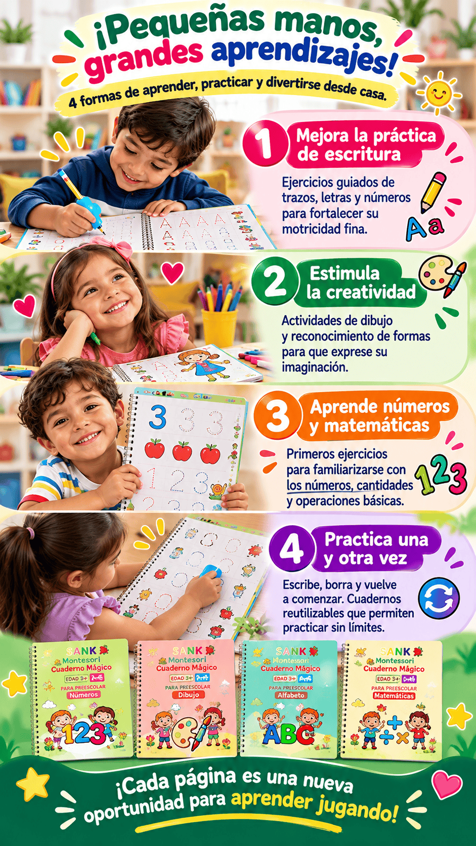 Kit x 8 Libros Montessori - Sección 4