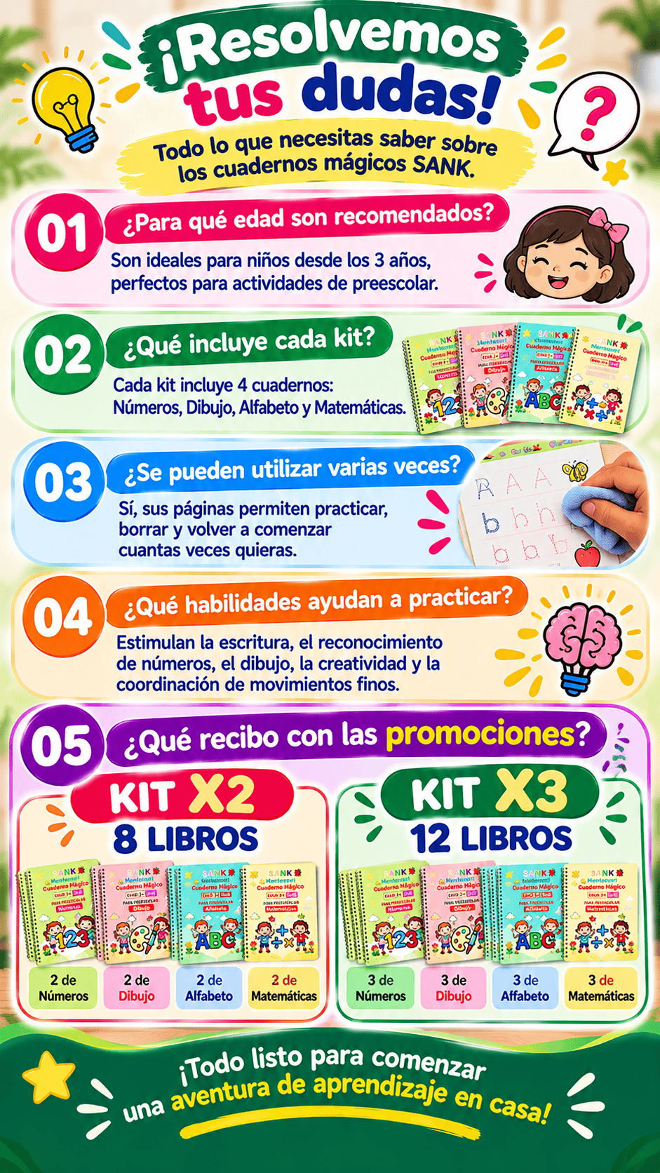 Kit x 8 Libros Montessori - Sección 7